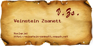Veinstein Zsanett névjegykártya