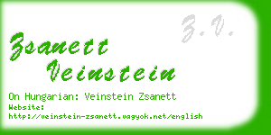 zsanett veinstein business card